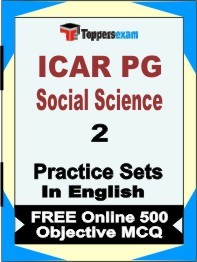 ICAR PG Social Science Book in English - Question Paper / Practice Set
