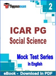 ICAR PG Social Science PDF Book In English - Question Paper