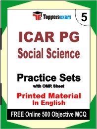 ICAR PG Social Science Book in English - Mock Test / Practice Set