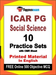 ICAR PG Social Science Book in English - Practice Set