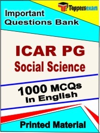 ICAR PG Social Science  Book in English - Objective MCQ