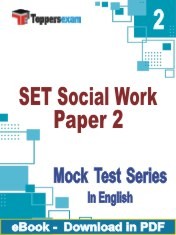SET Social WorK Paper 2 PDF Book In English - Question Paper