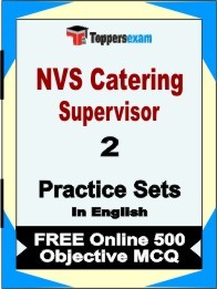 NVS Catering Supervisor Book in English - Question Paper / Practice Set