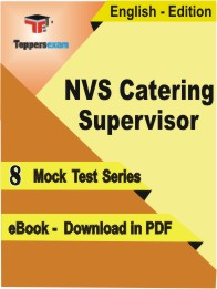 NVS Catering Supervisor PDF Book In English - Mock Test/Practice Set