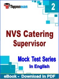 NVS Catering Supervisor PDF Book In English - Question Paper