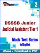 DSSSB Junior Judicial Assistant Tier 1 Test PDF Book In English - Question Paper