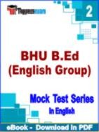 BHU B.Ed (English Group) Test PDF Book In English - Question Paper