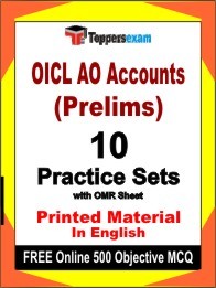 OICL AO Accounts (Prelims) Book in English - Practice Set