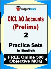 OICL AO Accounts (Prelims) Book in English - Question Paper / Practice Set