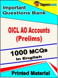 OICL AO Accounts (Prelims) Book in English - Objective MCQ