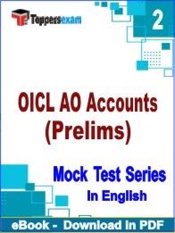 OICL AO Accounts (Prelims) PDF Book In English - Question Paper