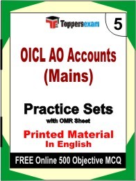 OICL AO Accounts (Mains) Book in English - Mock Test / Practice Set