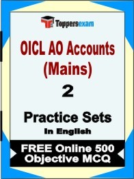 OICL AO Accounts (Mains) Book in English - Question Paper / Practice Set