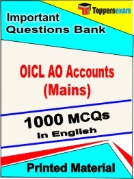 OICL AO Accounts (Mains) Book in English - Objective MCQ