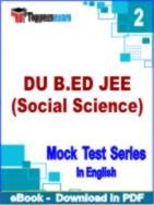 DU B.ED JEE (Social Science) Test PDF Book In English - Question Paper
