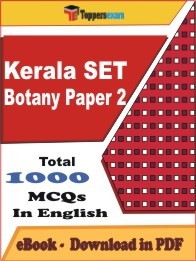Kerala SET Botany Paper 2 Exam PDF Book In English - MCQ / Objective Questions