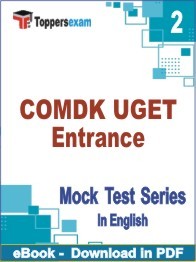 COMDK UGET Entrance Exam PDF Book In English - Question Paper