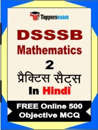 DSSSB Mathematics Book in Hindi - Question Paper / Practice Set