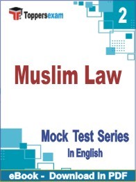 Muslim Law Exam PDF Book In English - Question Paper