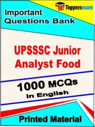 UPSSSC Junior Analyst Food Book in English - Objective MCQ
