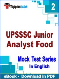 UPSSSC Junior Analyst Food PDF Book In English - Question Paper