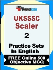UKSSSC Scaler Exam Book in English - Question Paper / Practice Set