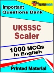 UKSSSC Scaler Exam  Book in English - Objective MCQ