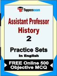 Assistant Professor History Book in English - Question Paper / Practice Set