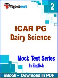 ICAR PG Dairy Science Exam PDF Book In English - Question Paper