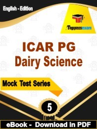 ICAR PG Dairy Science Exam  PDF Book In English - Practice Set