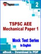TSPSC AEE Mechanical Paper 1 Test PDF Book In English - Question Paper