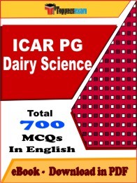 ICAR PG Dairy Science Exam PDF Book In English - MCQ / Objective Questions
