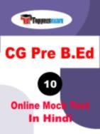 CG Pre BEd Free Mock Test