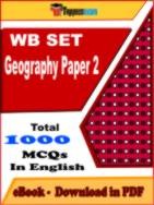 WB SET Geography Paper 2 PDF Book In English - MCQ / Objective Questions