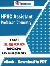 HPSC Assistant Professor (Chemistry) Exam PDF Book In English - MCQ / Objective Questions