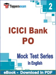 ICICI Bank PO Exam PDF Book In English - Question Paper