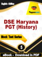 DSE Haryana PGT (History) Test  PDF Book In English - Practice Set