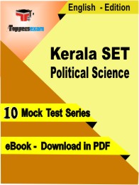 Kerala SET Political Science PDF Book In English - Mock Test/Practice Set
