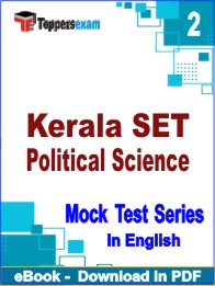Kerala SET Political Science PDF Book In English - Question Paper