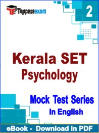 Kerala SET Psychology PDF Book In English - Question Paper