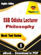 SSB Odisha Lecturer Philosophy Test  PDF Book In English - Practice Set