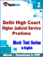 Delhi High Court Higher Judicial Service Prelims Test PDF Book In English - Question Paper