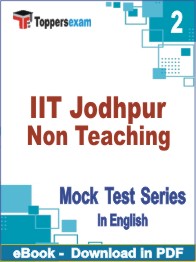 IIT Jodhpur Non Teaching Exam PDF Book In English - Question Paper