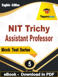 NIT Trichy Assistant Professor Exam  PDF Book In English - Practice Set