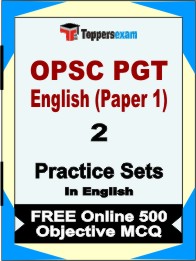 OPSC PGT English Paper 1 Book in English - Question Paper / Practice Set
