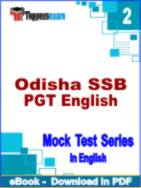 Odisha SSB PGT English Test PDF Book In English - Question Paper