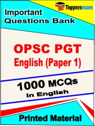 OPSC PGT English Paper 1 Book in English - Objective MCQ