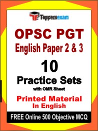 OPSC PGT English Paper 2 & 3 Book in English - Practice Set