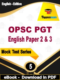 OPSC PGT English Paper 2 & 3 PDF Book In English - Practice Set