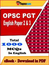 OPSC PGT English Paper 2 & 3 PDF Book In English - MCQ / Objective Questions